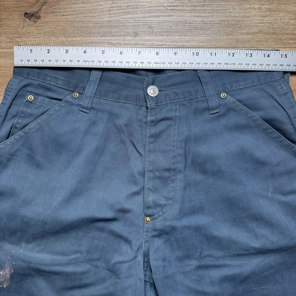 G-Star Raw Pants Mens 30x30 Blue Shortcut Union Button Fly Workwear Trousers